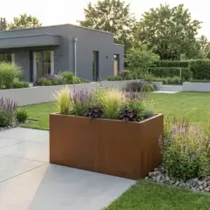 Hochbeet Cortenstahl 120cm x 80cm x 80cm
