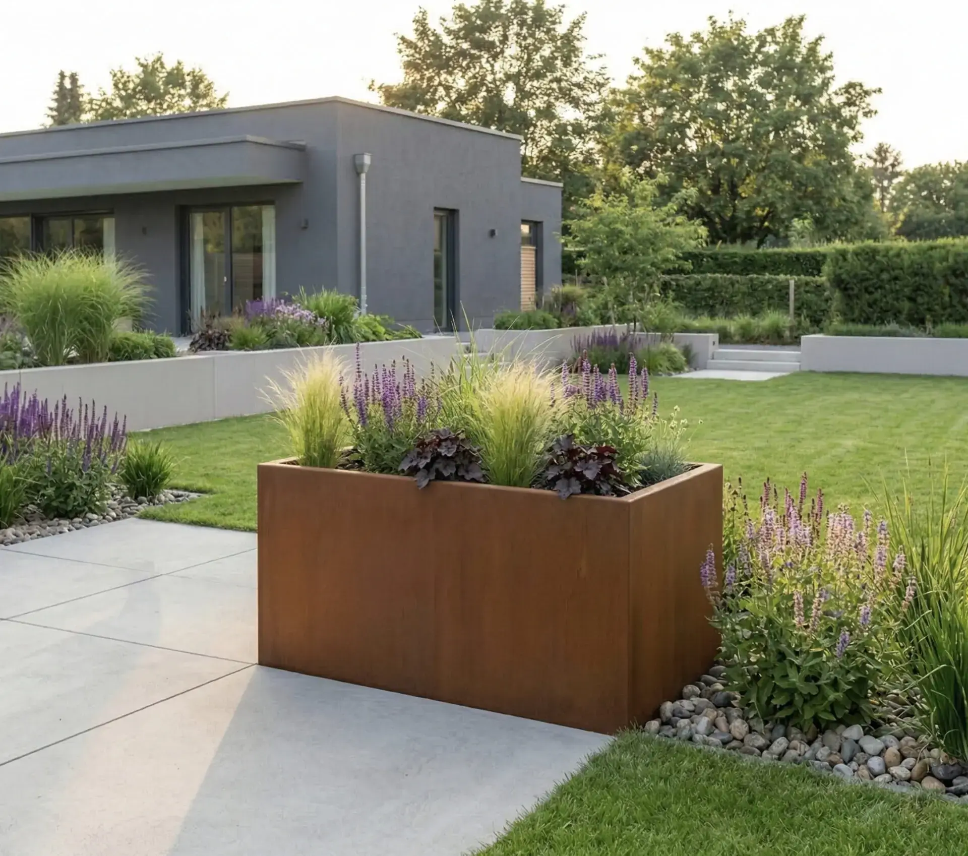 Hochbeet Cortenstahl 120cm x 80cm x 80cm