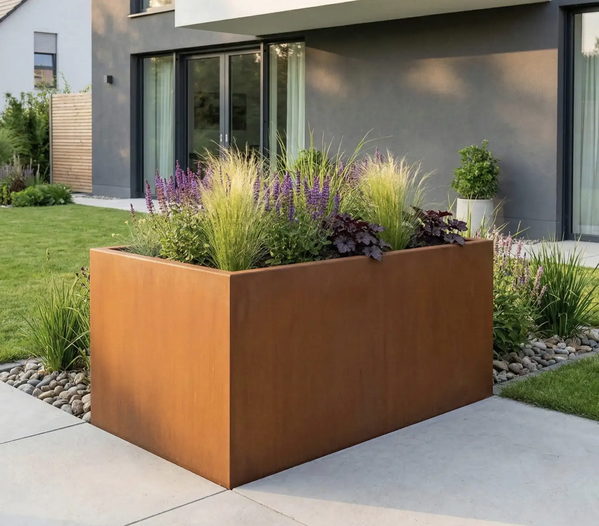 Hochbeet Cortenstahl 120cm x 80cm x 80cm Bild 3