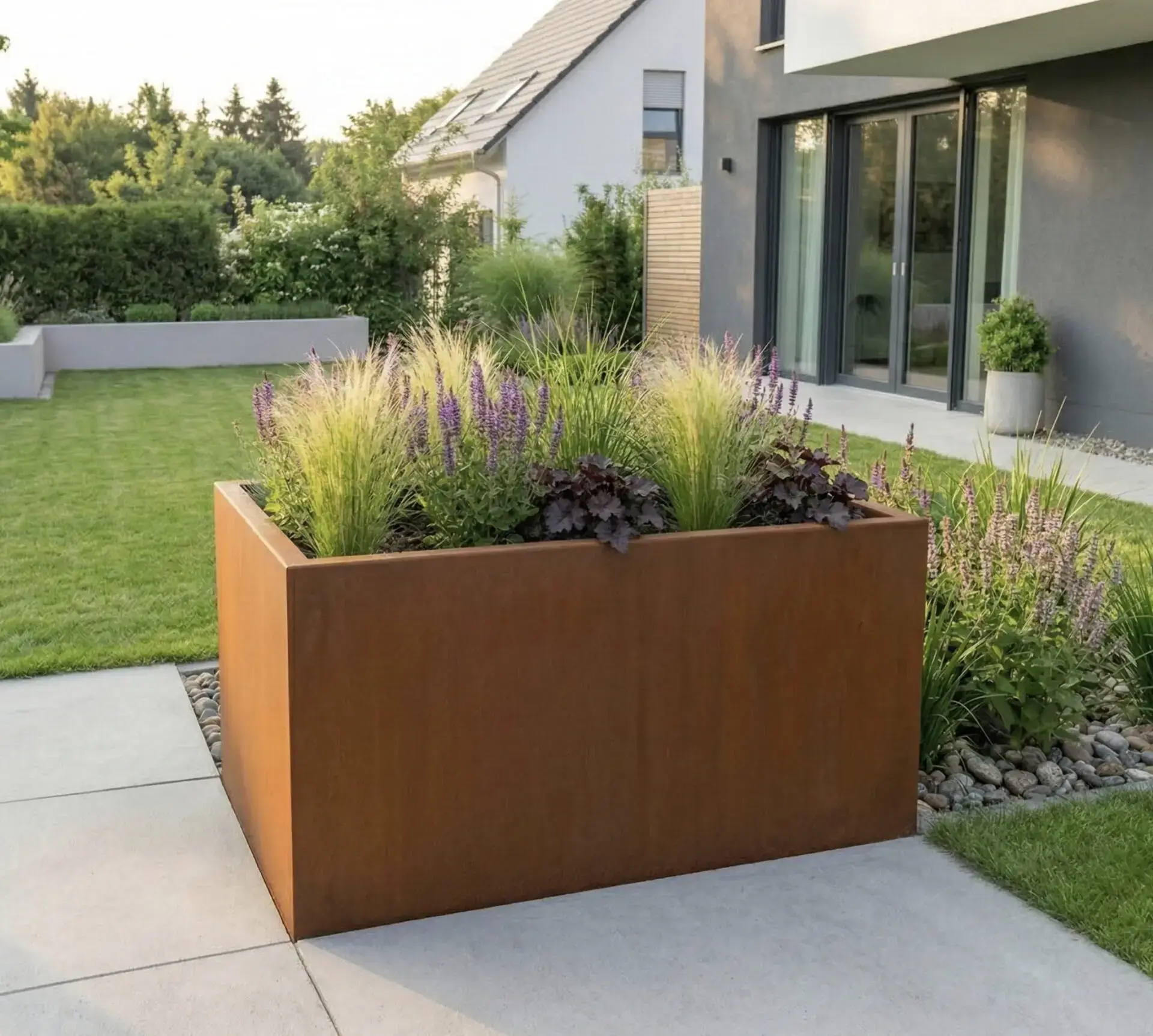 Hochbeet Cortenstahl 120cm x 80cm x 80cm Bild 2