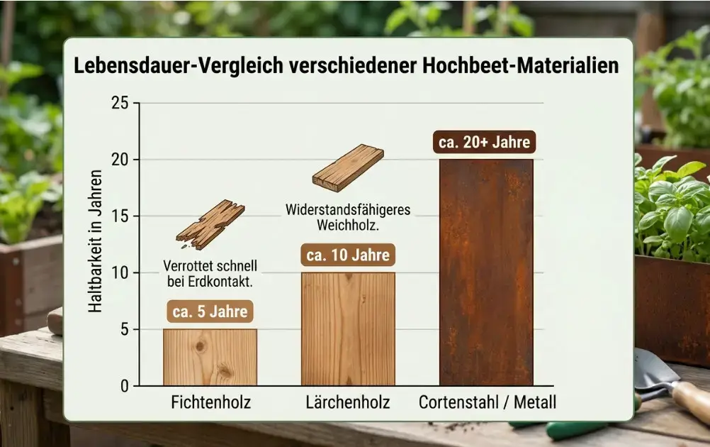 Lebensdauer Hochbeet Materialien